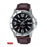 ساعت مردانه کلاسیک بند چرم کاسیو اصل ژاپن-original  CASIO japan