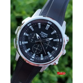 فروش ساعت بند چرمی کاسیو اورجینال مردانه کرونوگراف در گالری واچ کالکشن CASIO ORIGINAL