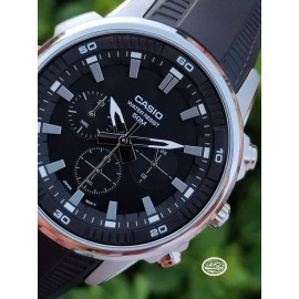 فروش ساعت بند چرمی کاسیو اورجینال مردانه کرونوگراف در گالری واچ کالکشن CASIO ORIGINAL