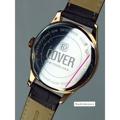 فروش ساعت مردانه بند چرمی کاور اورجینال سوئیسی در گالری واچ کالکشن original COVER swiss