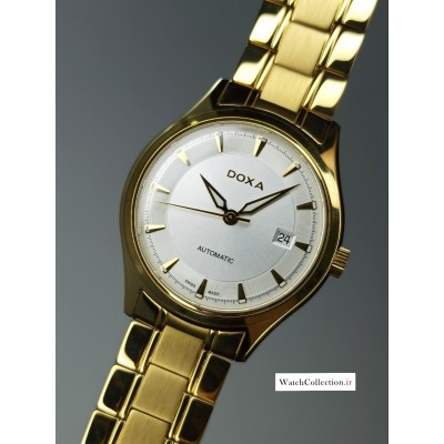 فروش ساعت مردانه بند فلزی طلایی دوکسا سوئیسی اورجینال در گالری واچ کالکشن  original #DOXA swiss 