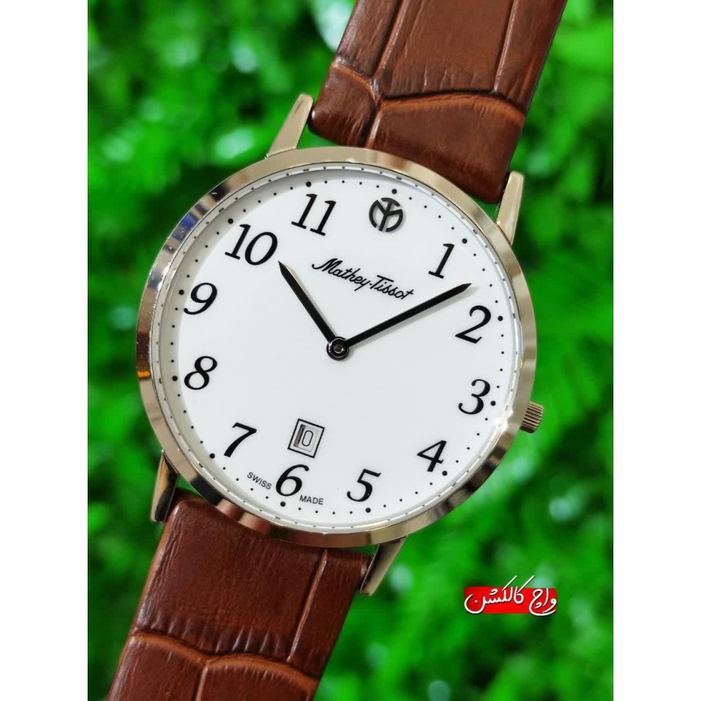 فروش ساعت مردانه بند چرمی متی تیسو سوئیسی اصل در گالری واچ کالکشن original MATHEY TISSOT swiss