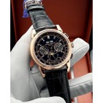 فروش ساعت مردانه بند چرمی پتک فیلیپ اتوماتیک Moon Phases در فروشگاه واچ کالکشن PATEK PHILIPPE