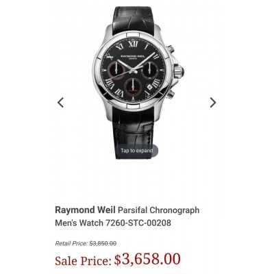 فروش ساعت رِیموند ویل اتوماتیک کرونوگراف اصل در گالری واچ کالکشن original RAYMOND WEIL swiss